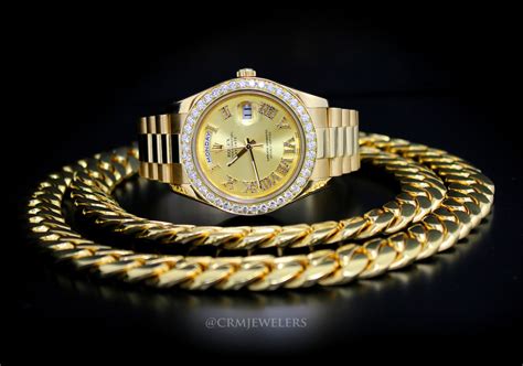 cuban link rolex|rolex jewelers miami.